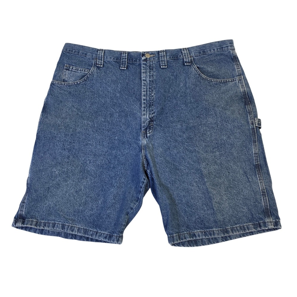 Wrangler Carpenter Denim Shorts 44 Blue‎ Mens Relaxed Utility Workwear Excellent